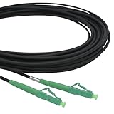 Conectra® - Glasfaser Patchkabel gepanzert | OS2 | Singlemode | Simplex | LC/APC auf LC/APC | schwarz | ideal für FTTH Heimnetzwerke | LWL Lichtwellenleiter Glasfaserkabel (Länge 3 Meter)