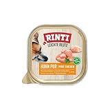 RINTI - Leichte Beute | Kalorienreduziertes Nassfutter mit fettarmem, magerem Fleisch für empfindliche, ausgewachsene Hunde. Alleinfutter in praktischen Schälchen | 9x300g Huhn Pur