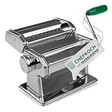 Chefkoch Nudelmaschine für leckere Pasta – Aufsätze für Lasagneblätter, Tagliatelle & Spaghetti – Inklusive Tischhalterung und Anti-Rutsch-Boden