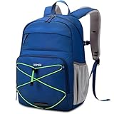 HOMIEE Kinderrucksäcke Jungen Mädchen für 5-12 Jährige 18L Bequeme Schulrucksack mit Brustgurt,Wanderrucksack Outdoor-Daypack mit Gepolsterten Schultergurten, Dunkelblau