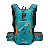 PORRASSO Wanderrucksack 18L Wasserdichter Reiserucksack Rucksack Leicht Hiking Backpack für Damen Herren Camping Trekking Radfahren Klettern Reisen Sport Grün