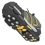 Grectek GT10 Steigeisen leichte EIS- und Schnee-Grip-Stollen über Schuh-/Stiefel-Traktionsstollen zum Hineinschlüpfen in Stretch-Schuhe