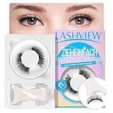 LASHVIEW Magnetische Wimpern, Magnet Wimpern Mit Zange Natürlicher Look 3D Magnetic Eyelashes, 1 Paar Wimpern Magnetische Ohne Kleber Einfach Zu Tragen Und Zu Entfernen (C01)