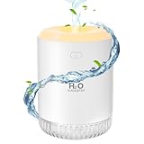 BAMCOO Luftbefeuchter Mini Luftbefeuchter klein USB einstellbar Mit Led-Licht AIR Humidifier mini with Soft Night Light für bedroom plants kinderzimmer Büro,Babyzimmer (White)