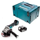 Makita DGA508T1J Winkelschleifer 125 mm BL ADT AFT LXT 18 V + 1 Akku 18 V 5 Ah Li-Ion BL1850B + Makpac Box