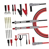 NUOBESTY 16 Stück Multimeter -Stift -Kit USB Sonden Bausatz führt Multimeter-Banane Spannungsprüfer Multimeter -Sonde Multimeter Prüfhaken Multimeter Krokodilklemme 4mm Bananenstecker