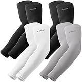 YQXCC 4 Paare Kühlung UV-Schutz Ärmlinge, UPF 50+ Arm Sleeves Tattoo Cover für Frauen Männer Radsport Golf Radfahren