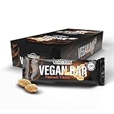 Layenberger Vegan Bar - Fitness Power Riegel - viel Eiweiß, wenig Zucker plant based - 18er Pack (18x 35 g) - Erdnuss