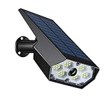 HOMSFOU 1 Stück Wandleuchte mit menschlichem Sensor Solarleuchten für den Außenbereich Lampe im Freien solarleuchten für außen Außenwandleuchte body induktionswandleuchte Schwarz