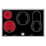 NEFF T18BT16N0 N70, Elektrokochfeld 80 cm, Made in Germany, TwistPad, Bräterzone für großes Bratgeschirr, Powerstufe für schnelle Ergebnisse, Glaskeramik, Autarkes Kochfeld, Edelstahlrahmen