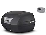 Generico Topcase Motorrad S Top Case SH44 Schwarz 44L inklusive Rückenlehne kompatibel Top Master Shad