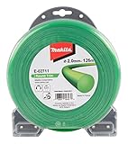 Makita E-02711 Mähfaden rund 2,0 mm x 126 m Round Trim Trimmerfaden, Nylon, grün, für Rasentrimmer und Freischneider