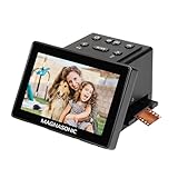 Magnasonic All-in-One 25MP-Filmscanner mit großem 5'-Display und HDMI, konvertiert 35mm/126/110/Super 8-Filme & 135/126/110-Dias in Digitale Fotos, integrierter Speicher