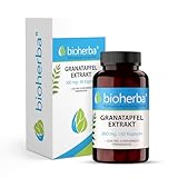 Granatapfel Kapseln Hochdosiert - 720 mg Tagesdosis, 60 Kapseln Extrakt – Reich an Antioxidantien, unterstützt die Zellgesundheit & Schilddrüsenfunktion, mit Selen, PZN 17190648 BIOHERBA