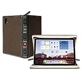 Twelve South BookBook Case für iPad Mini 6 | Hardcover-Lederhülle mit Multi-Winkel-Ansicht und Dokumenten-/Kabelaufbewahrung für iPad Pro + Apple Pencil, Vintage Braun