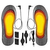 DAJASD Beheizbare Einlegesohlen, Beheizbare Sohlen, USB-Fußwärmer Waschbar, Sohlenwärmer, Fußwärmer Wärme Thermosohlen,Wärmesohlen für Damen und Herren, Wandern, Camping(Größe: 35-45)