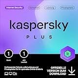 Kaspersky Plus Internet Security 2024 | 1 Gerät | 1 Jahr | Anti-Phishing und Firewall | Unbegrenzter VPN | Passwort-Manager | Online-Banking Schutz | PC/Mac/Mobile | Aktivierungscode per Email