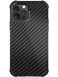 Black Rock - Hülle Robust Case Real Carbon passend für Apple iPhone 12/12 Pro I Karbon Handyhülle, Fiber Cover (Carbon Schwarz)