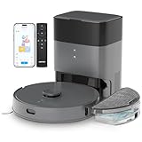 AIRROBO Saugroboter mit Wischfunktion und Absaugstation, T25+ Staubsauger Roboter 5500pa, Saug und Wischroboter LiDAR Navigation, APP-Steuerung, Starke Saugkraft für TeppichTierhaare