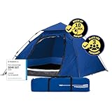 Lumaland Pop Up Camping Zelt | 2-3 Personen Kuppelzelt 215 x 195 x 120 cm| 4 Jahreszeiten Igluzelt | Outdoor Trekking & Festival Wurfzelt | Leicht, Wasserdicht & Robust | Aufbau simpel, schnell [Blau]