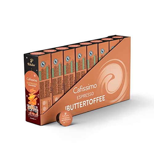 Tchibo Cafissimo Vorratsbox Flavoured Winter Edition Espresso Butter Toffee, 80 Stück (8x10 Kapseln), nachhaltig & fair gehandelt, Premium Qualität