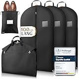 Bruce.® 3x Premium Kleidersack inkl. 1x Schuhbeutel I 100 x 60 cm I Optimierte Materialstärke von 120 GSM I Hochwertige Kleiderhülle für Anzug und Kleid I Atmungsaktive Anzugtasche für Reisen