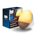 Philips HF3519/01 Wake-up Light (Sonnenaufgangfunktion, Digitales Fm Radio, Tageslichtwecker) Weiß