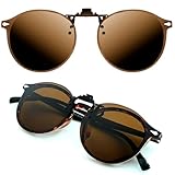CREYESTAL Polarisiert Sonnenbrillen Aufsatz Brille, Sonnenbrille Clip, Anhebbar und Ultraleicht, Herren, Damen 100% UV400