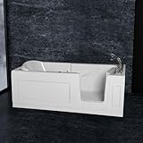 Luxus Tür Seniorenbadewanne F2 Whirlpool Senioren Badewanne 170x75 cm Modell 2024