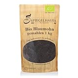 Bäckerei Spiegelhauer Bio Blaumohn gemahlen 1 kg I geqeutscht I gerieben blauer Mohn Samen back Mohn