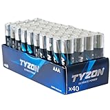 Tyzon® AAA Alkalibatterien, 40 Stück – Langlebig & Leistungsstark, Ideal für Haushalts- und Elektronikgeräte