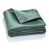 GardenMate 1,5x6m 200g/m² Premium Gewebeplane Abdeckplane Schutzplane Bootsplane Grün schwere Qualität