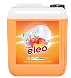 5L Geschirrspülmittel Konzentrat Handgeschirrspülmittel | belebender Duft & exzellente Fettlösekraft für sauberes Geschirr (eleo Spülmittel Pfirsich)