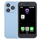XS15 3G Kleine Smartphone, 3 Zoll Taschen Handy für Android, 2 GB RAM, 16 GB ROM, Superkleines Handy Backup Telefon, 0,3 MP, 2 MP Dual Kamera (Blue)