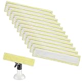 12 Stück Ersatzpads für Kärcher Fenstersauger,Fenstersauger Ersatzteile für Karcher,Fenstersauger Zubehör Pads,Ersatzmikrofaser Wischbezug,für Karcher WV2 WV5 WV6 Plus Premium