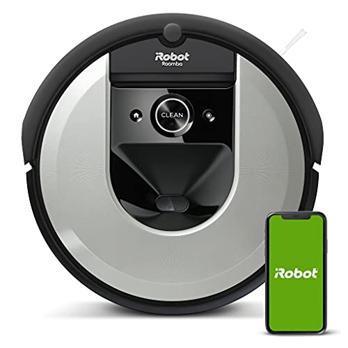 iRobot Roomba i7 (i7156) App-steuerbarer Saugroboter (Staubsauger Roboter), Zwei Gummibürsten, Lernt, kartiert dein Zuhause, Individuelle Anpassung, Sprachassistenten-kompatibel, Reingt nach Objekten