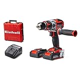 Einhell Professional Akkuschrauber TP-CD 18 Li-i BL Kit Power X-Change (18 V, Schlagfunktion, Brushless, 60 Nm, 2 Gang, LED Licht, Koffer, inkl. 2x 2,0 Ah Akku + Ladegerät)