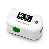 medisana PM 100 connect Pulsoximeter, Messung der Sauerstoffsättigung im Blut, Fingerpulsoxymeter mit OLED-Display und One-Touch Bedienung mit VitaDock+ App und Bluetooth