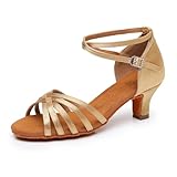 Rosefinch Latein Tanzschuhe für Damen Professionelle Tanzschuhe Ballsaal Party Salsa Tanzübung Performance Schuhe 5cm Absatz,39EU