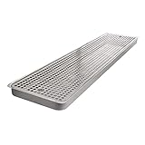 Abtropfschale aus Edelstahl für Kegerator, 80 cm, rechteckige Biertropfschale, Oberflächenmontage, kein Abfluss, perfekt für Hausbar und Mini-Kühlschrank, langlebig und leicht zu reinigen