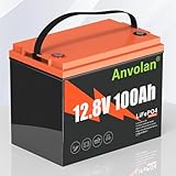 Lithium LiFePO4 Batterie 12V 100Ah,100A BMS,Low Temperature Schutz,Max.15000 Zyklen Deep Cycle Lithium Akku,1280Wh LiFePO4 Autobatterie für ersetzen Blei-Säure Batterien,Boote,Wohnmobil Solaranlage