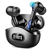 Bluetooth Kopfhörer, Kopfhörer Kabellos Bluetooth 5.3 mit 4 ENC Noise Cancelling Mics, In Ear Kopfhörer Bluetooth Tiefer Deep Bass, 40H Kabellose Kopfhörer IP7 Wasserdicht Earbuds LED-Anzeige Ohrhörer