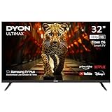 DYON ULTIMAX 32H-TI-W - 32 Zoll (80 cm) HD Smart TV mit Tizen OS, Triple Tuner (DVB-C/-S2/-T2), Samsung Smart Hub, Prime Video, Netflix, Disney+ [2025]