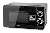 EMERIO Mikrowelle mit 6 Leistungsstufen & 700 Watt | 20L Volumen | 30 Min. Timer | Innenbeleuchtung | Defrost/Auftau Funktion | 360° Drehteller aus Glas | MW-131692