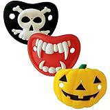 BESPORTBLE 3Stücke Lustige für Tragbares Kautspielzeug mit Ergonomischem Design für Neugeborene und Zahnungshilfe Pumpkin Skull Vampire