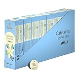 Tchibo Cafissimo Espresso Vanilla Kaffeekapseln, 80 Stück - 8x 10 Kapseln (Espresso, aromatisch mit feiner Vanillenote), nachhaltig & fair gehandelt, Limited Edition