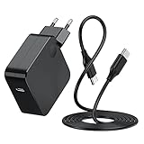 65W Netzteil USB C Laptop Ladekabel für HP Elitebook Spectre, Lenovo ThinkPad Yoga, Dell Latitude, MacBook Pro Air, Acer, Samsung Galaxy, Huawei Matebook, Xiaomi Air mit 1.8M USB-C auf C Ladekabel