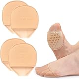 JEYORZY 2 Paar Mittelfußpolster, Ballenpolster Vorfuß, Wiederverwendbares Vorfußpolster, Damen Rutschfeste Vorfußsocken, Rutschfest Fußballen Mittelfuß Kissen, High Heels Einlagen Pads - Fleischfarbe