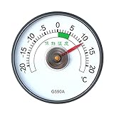 lxuebaix 50 mm Auto-/Kühlschrank-Thermometer, -20 bis 50 ℃/-20 bis 20 ℃, selbstklebendes Zifferblatt, Temperaturanzeige, hochgenaues Thermometer A#