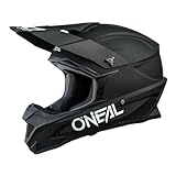 O'NEAL | Motocross-Helm | MX Enduro Motorrad | ABS-Schale, , Lüftungsöffnungen für optimale Belüftung und Kühlung | 1SRS Helmet Solid | Erwachsene | Schwarz | Größe L